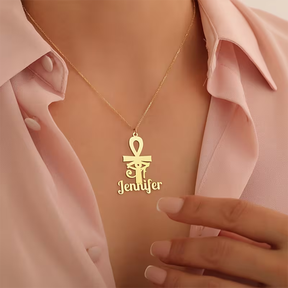 Custom Name Necklace Egyptian  - Name Necklace Custom recensione e prezzo