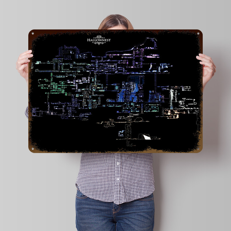 Hollow Knight Hallownest Map L - Custom Map Poster recensione e prezzo