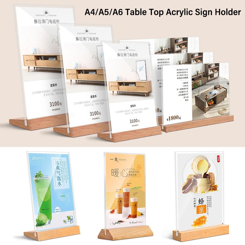 Durable Acrylic Table Top Sign - Engraved Wood Frame recensione e prezzo