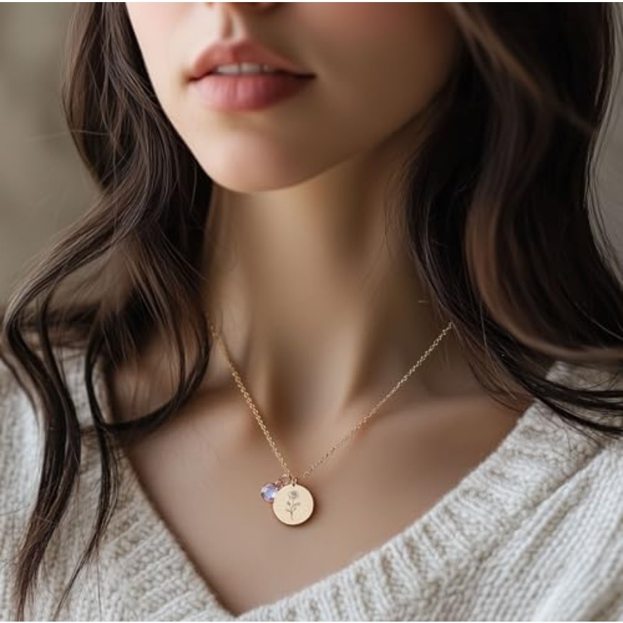 Birth Flower Necklaces for Wom - Birth Flower Necklace recensione e prezzo