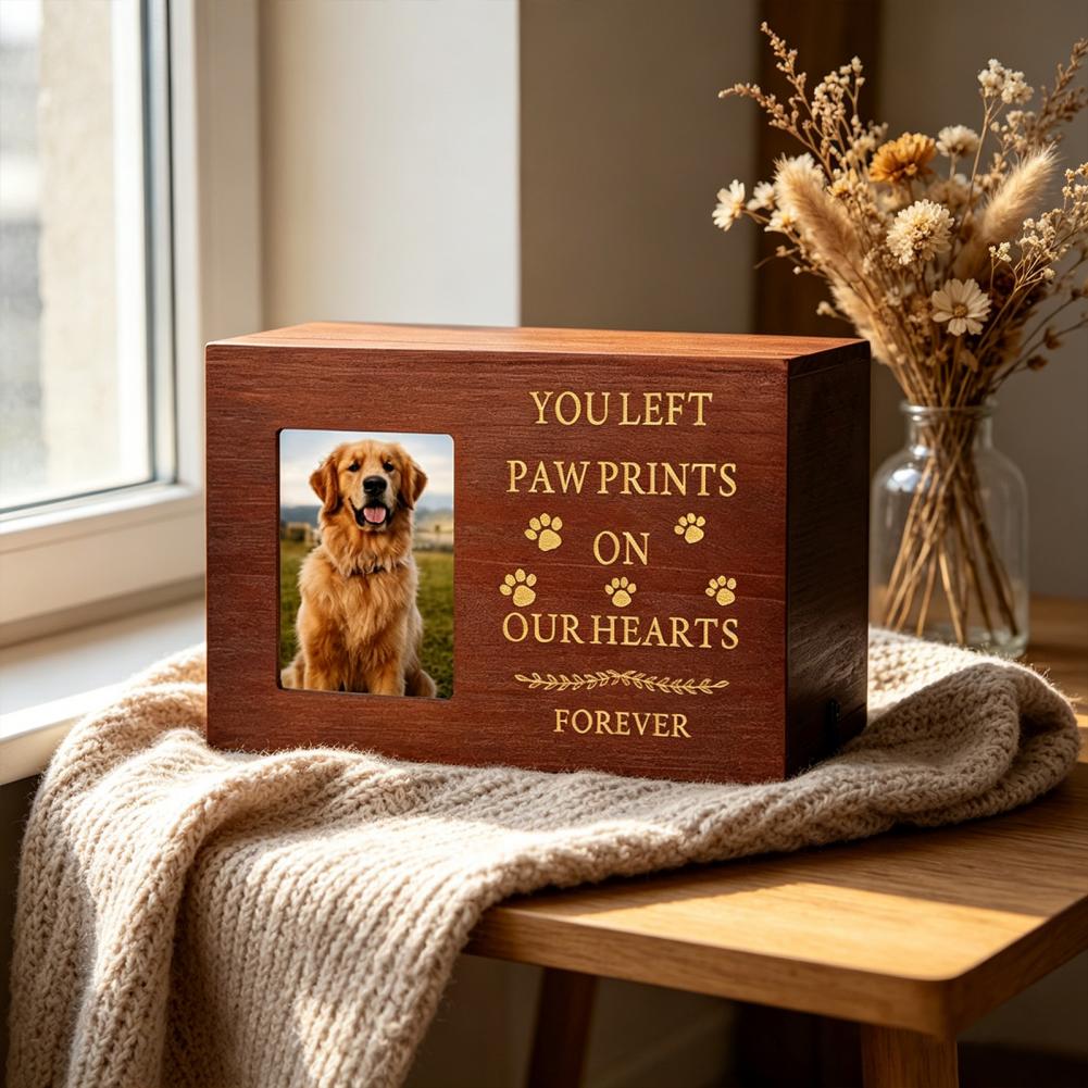 Wooden Pet Urn Solid Wood with - Engraved Wood Frame recensione e prezzo