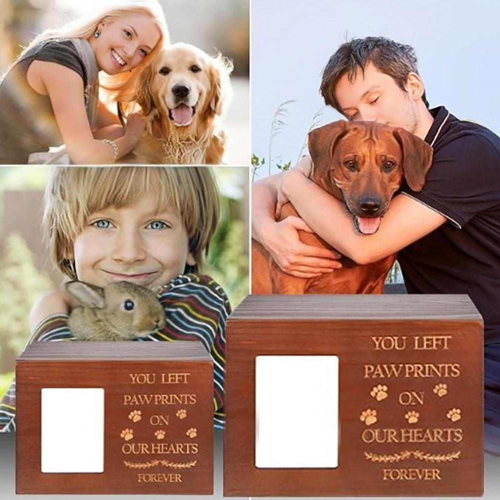 Wooden Pet Urn Solid Wood with - Engraved Wood Frame recensione e prezzo