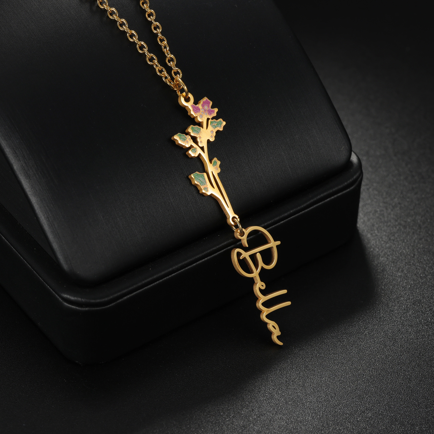 Acheerup Custom Name Necklace  - Birth Flower Necklace recensione e prezzo