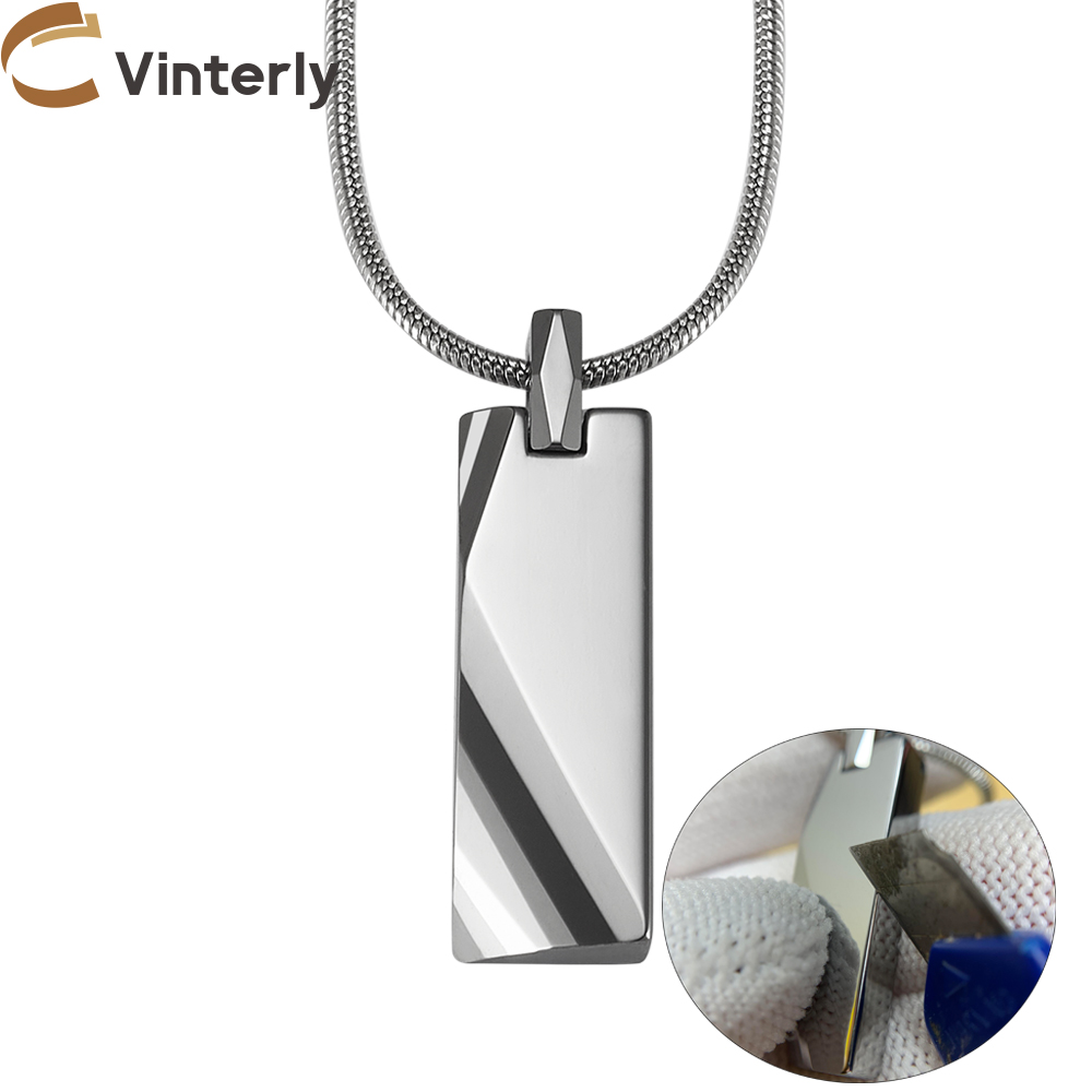 Tungsten Carbide Pendants Men  - Name Necklace Custom recensione e prezzo