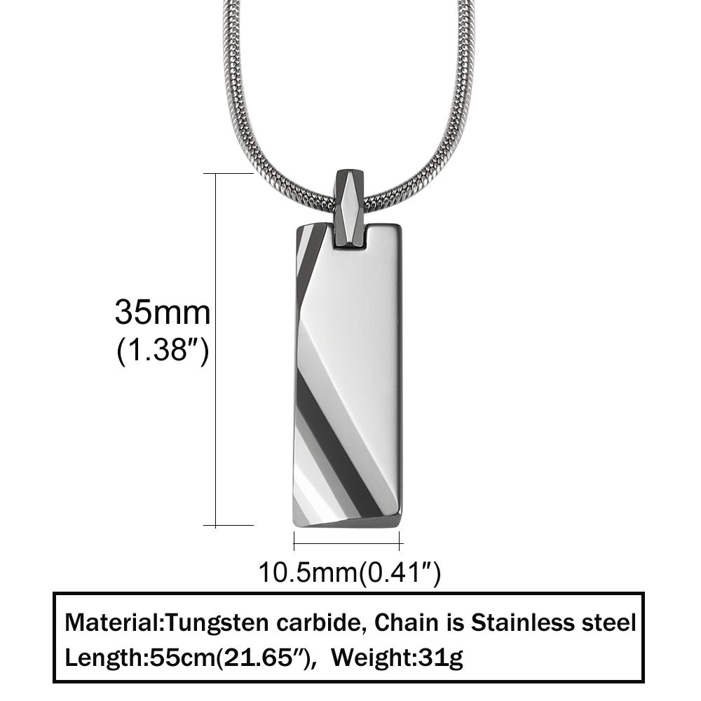 Tungsten Carbide Pendants Men  - Name Necklace Custom recensione e prezzo