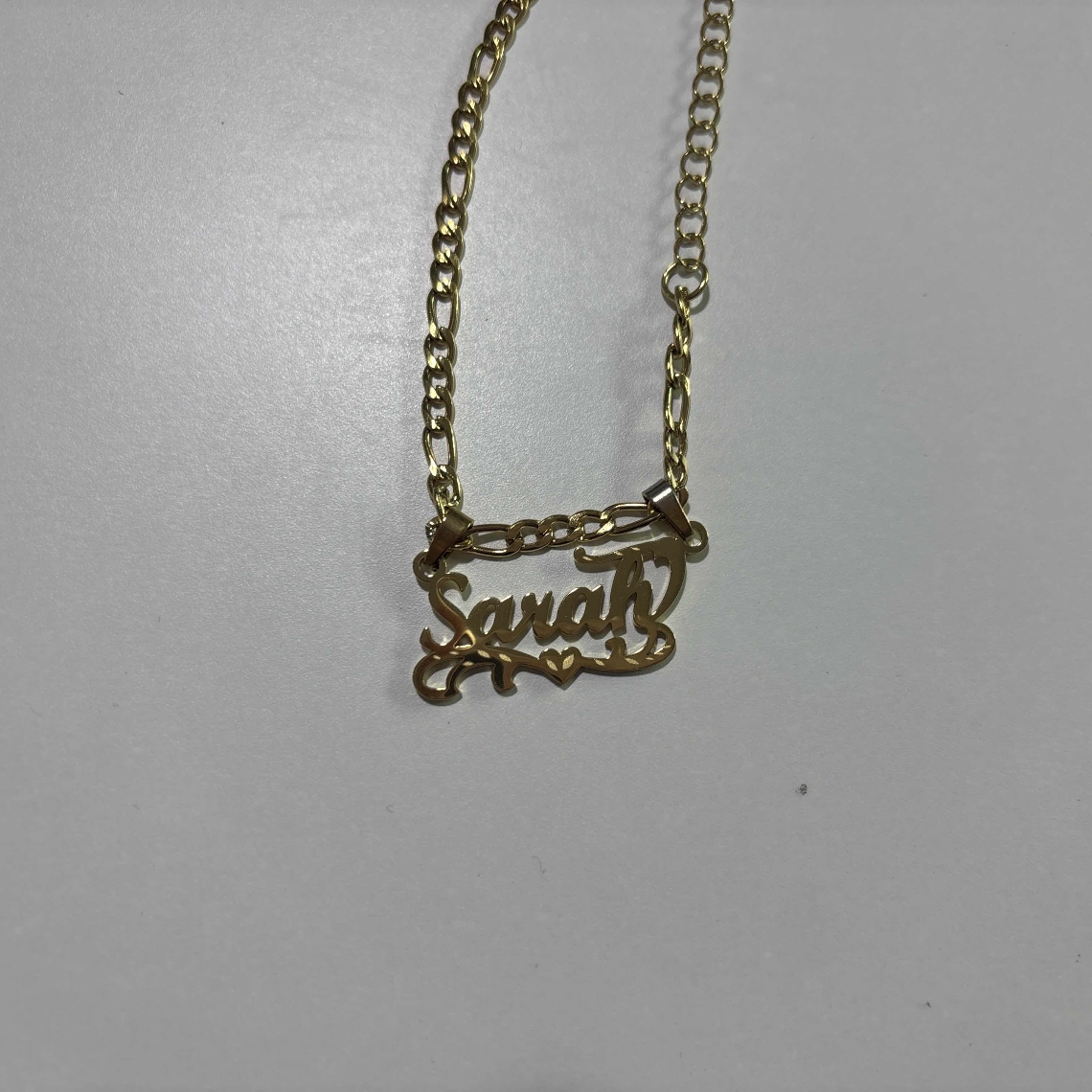 Custom Figaro Chain Heart Name - Name Necklace Custom recensione e prezzo