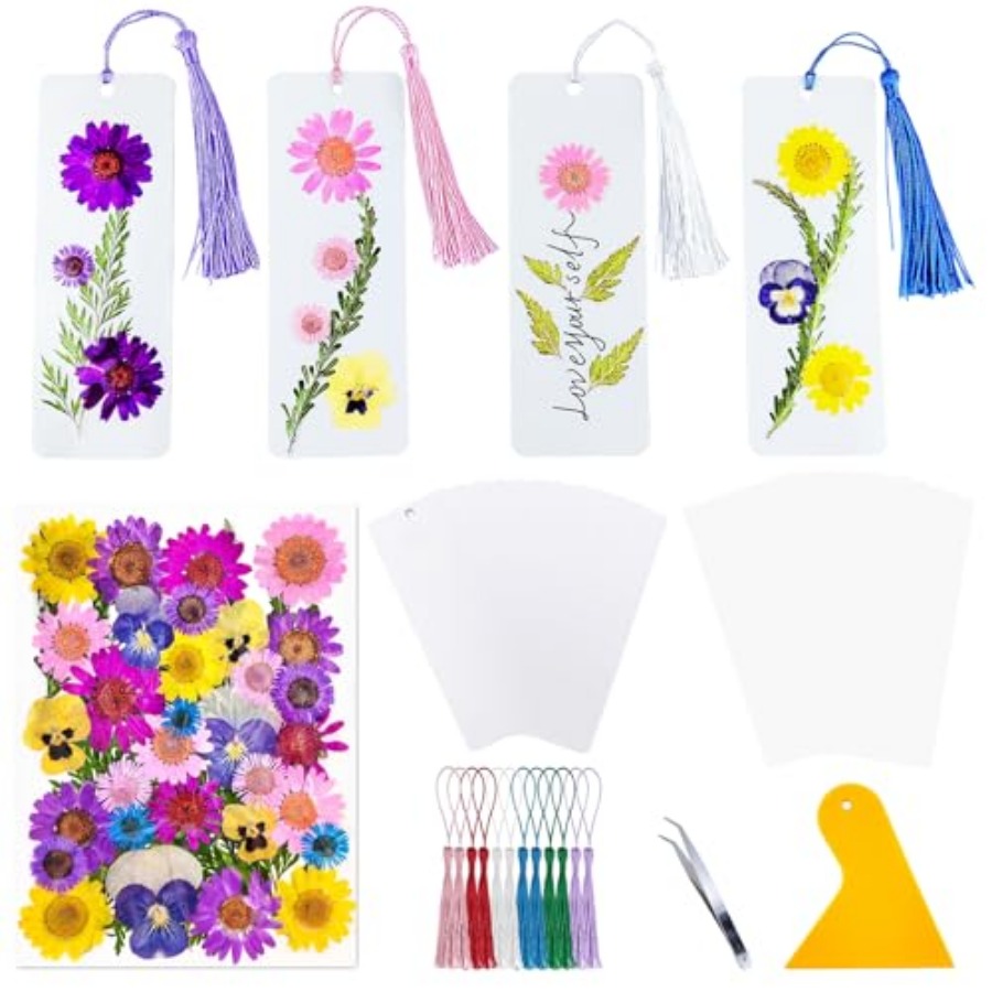 Cardstock Blank Bookmarks Set, - Dried Flower Bookmark recensione e prezzo