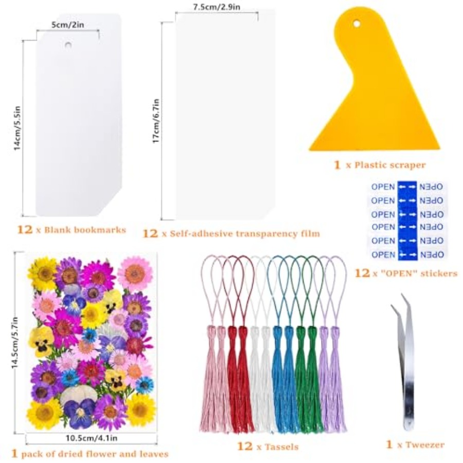 Cardstock Blank Bookmarks Set, - Dried Flower Bookmark recensione e prezzo