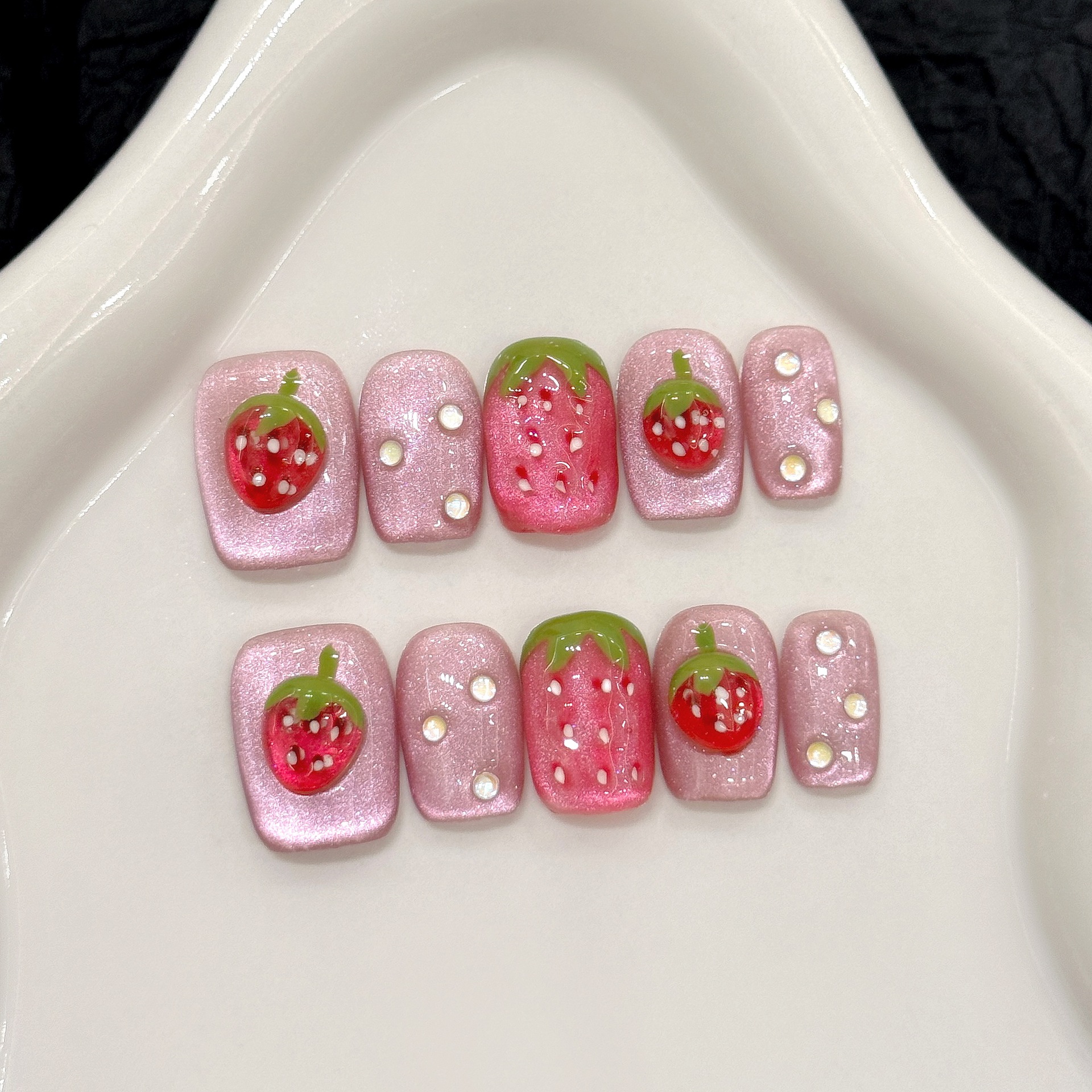 10pcs Cute Red Strawberry Pres - Pressed Flower Art recensione e prezzo