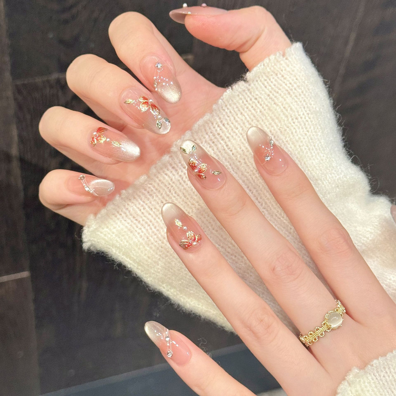 10pcs Handmade Fake Nails Pres - Pressed Flower Art recensione e prezzo