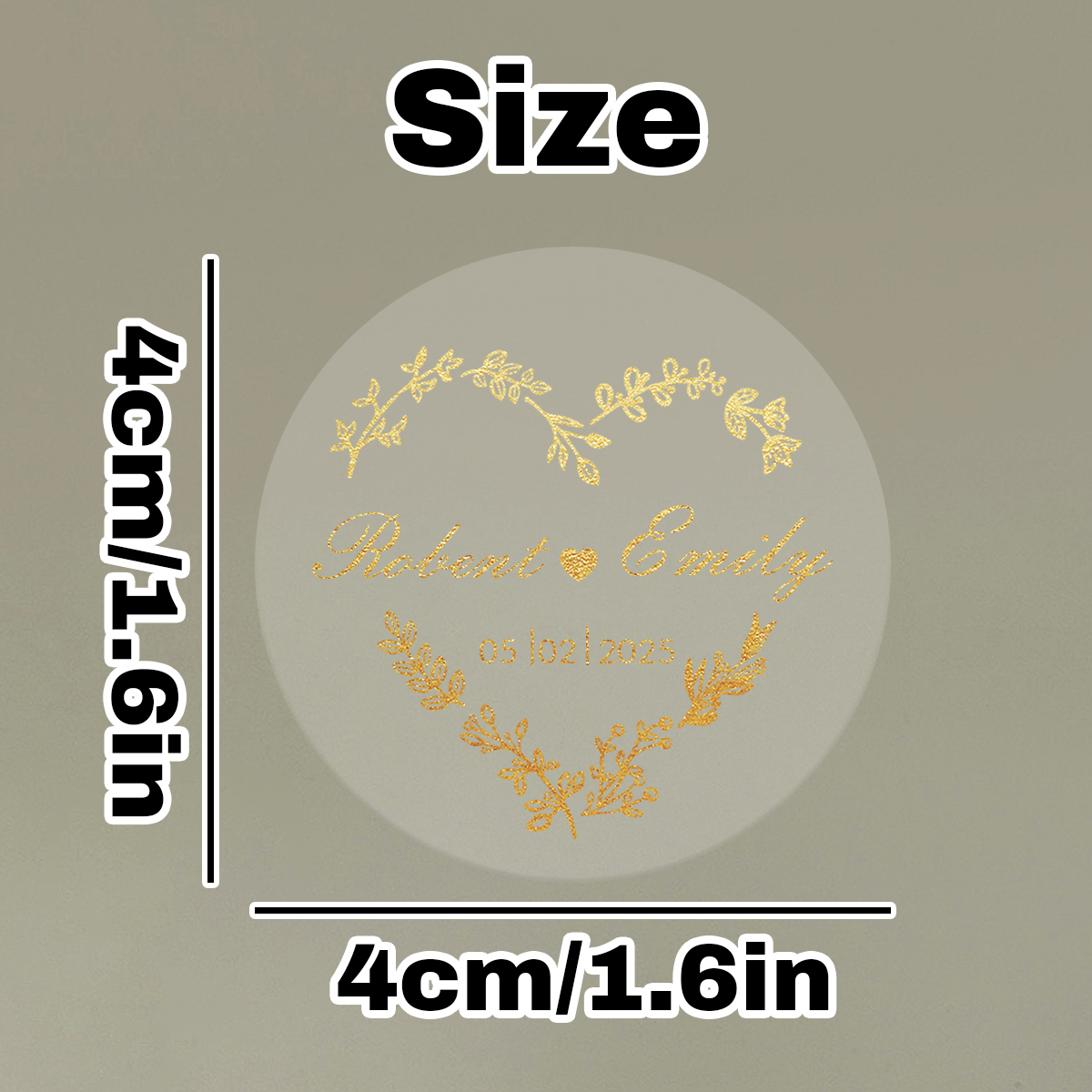 Custom Gold Foil Wedding Stick - Personalised Candle Label recensione e prezzo