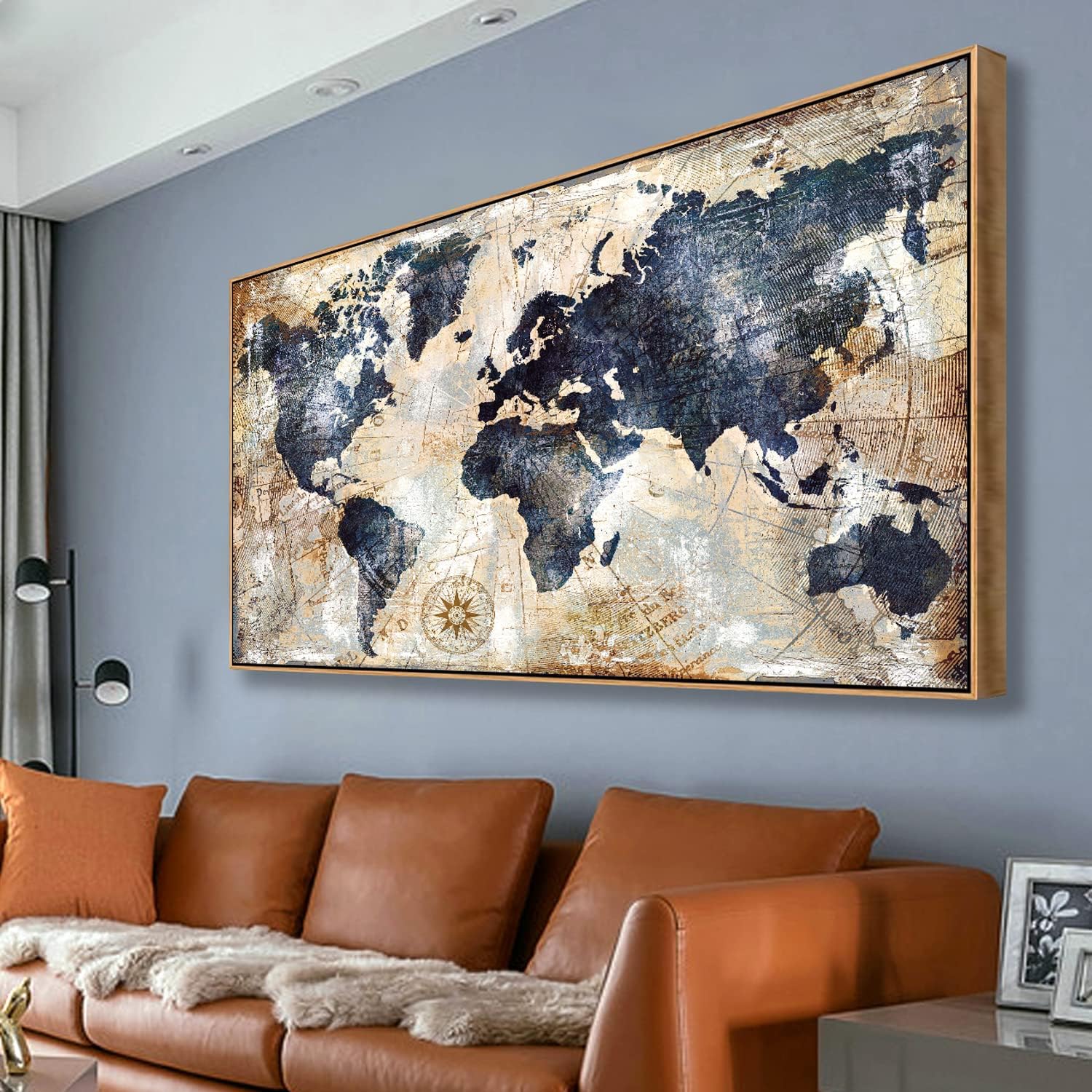 Framed World Map Wall Art Prin - Custom Star Map recensione e prezzo
