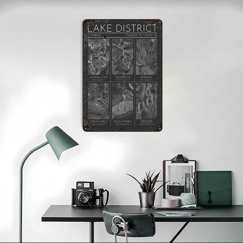 Lake District Mountains Topogr - Custom Map Poster recensione e prezzo