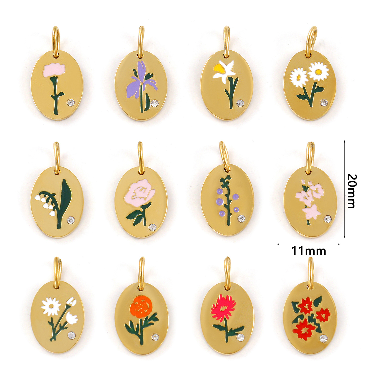 1 Piece 304 Stainless Steel Bi - Birth Flower Necklace recensione e prezzo