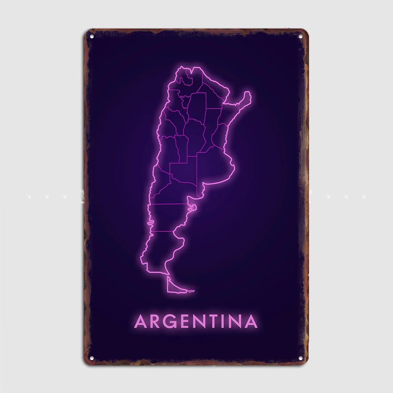 Argentina Neon Map Metal Sign  - Custom Map Poster recensione e prezzo